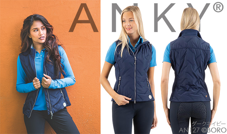 ANKY　コート 馬具・乗馬用品・アンキーロングパッファーコート・ボロ